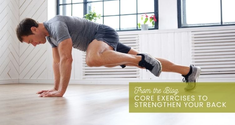 Man doing a plank exercise to strengthen her core muscles.