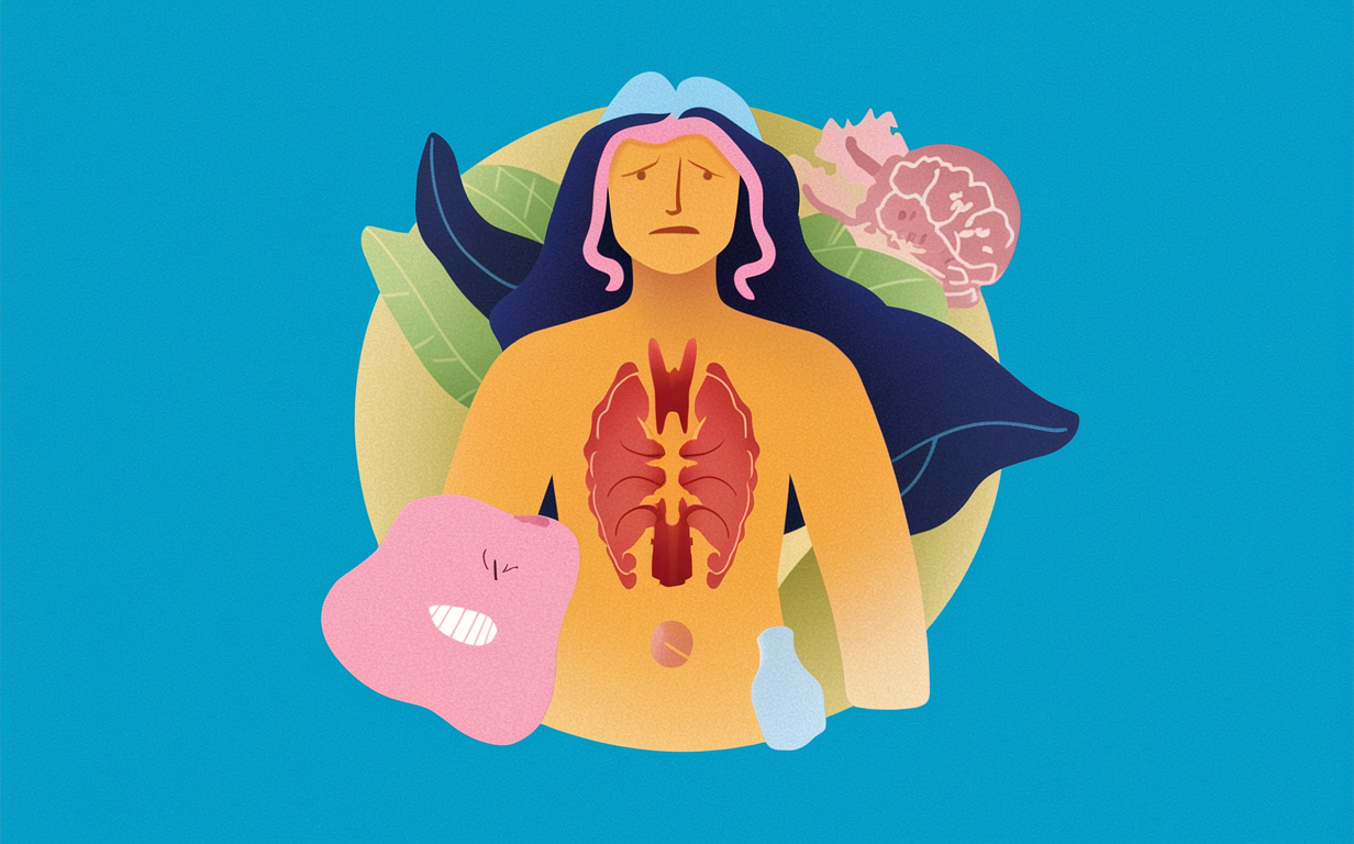 An illustration depicting contrasting groups - one group of people in warm tones representing positive chiropractic experiences, and another group in cool tones representing negative experiences. A lone figure stands between them, suggesting the process of overcoming negative experiences.