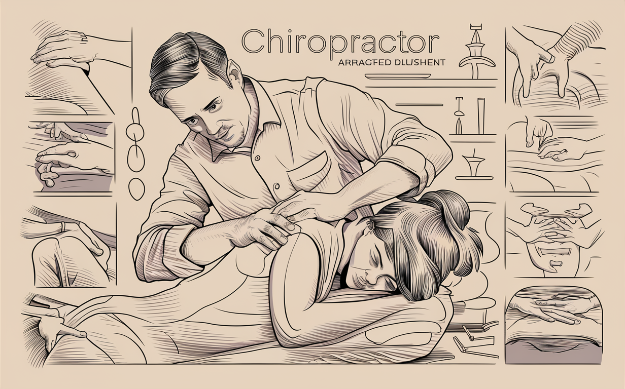 Chiropractic Treatment Illustration Chiropractic Treatment for Back Pain, Neck Pain & Headaches