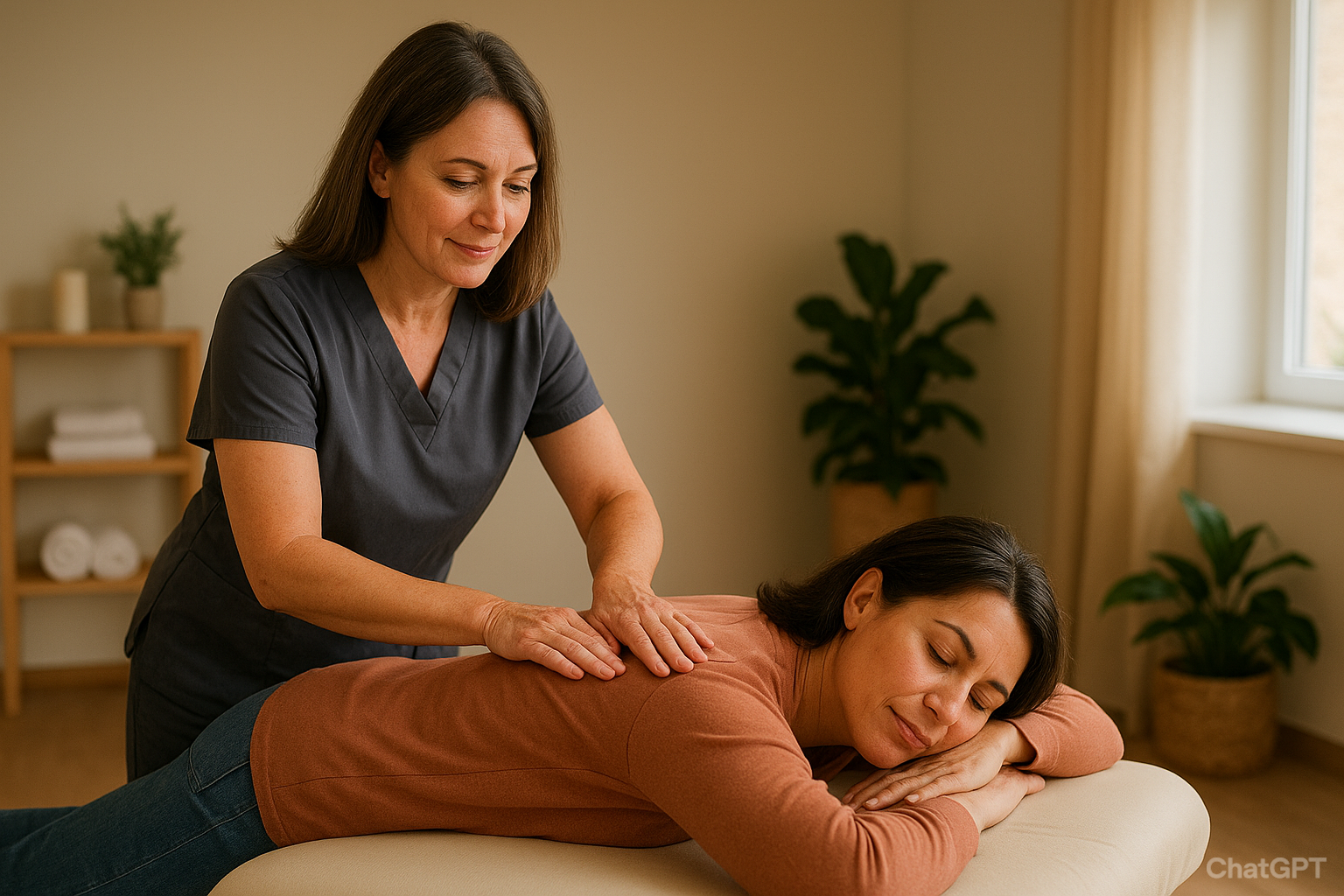 Licensed massage therapist in Missoula providing gentle fibromyalgia massage therapy for pain relief at Krieg Chiropractic Center.